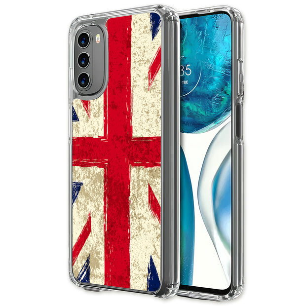 Old UK Flag Print Slim Cover For Motorola Moto G (Power, Stylus, Play, 5G), Print in USA