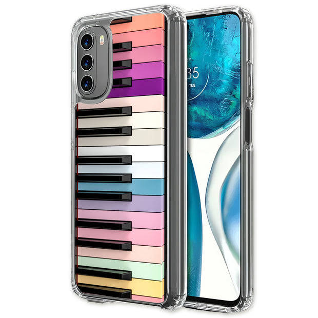 Rainbow Piano Print Slim Cover For Motorola Moto G (Power, Stylus, Play, 5G), Print in USA