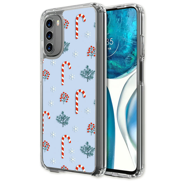 Candy Cane Print Slim Cover For Motorola Moto G (Power, Stylus, Play, 5G), Print in USA