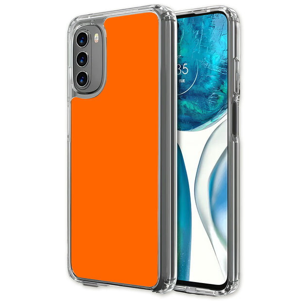 Vivid Orange Print Slim Cover For Motorola Moto G (Power, Stylus, Play, 5G), Print in USA