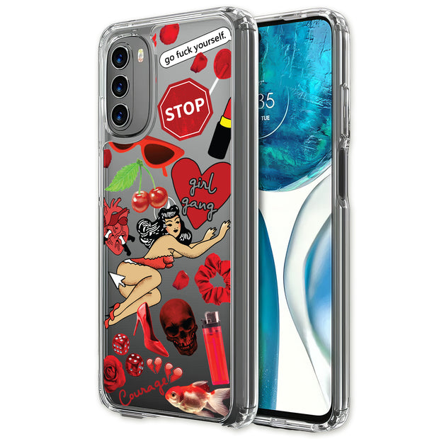 Fashion Collage Print Slim Cover For Motorola Moto G (Power, Stylus, Play, 5G), Print in USA