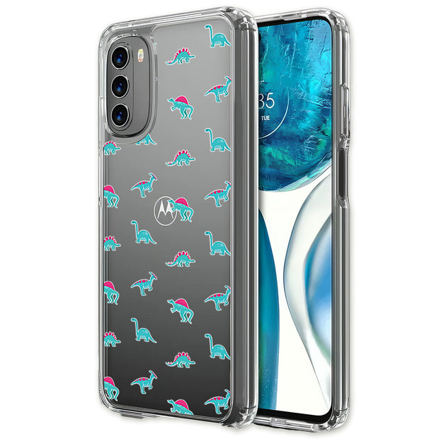 Cute Dinosaur Print Slim Cover For Motorola Moto G (Power, Stylus, Play, 5G), Print in USA