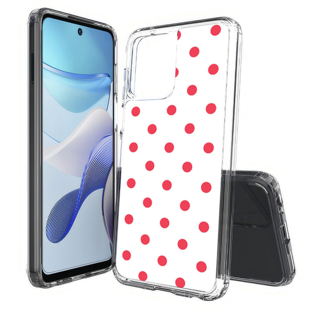 Dots White Print Slim Cover For Motorola Moto G (Power, Stylus, Play, 5G), Print in USA