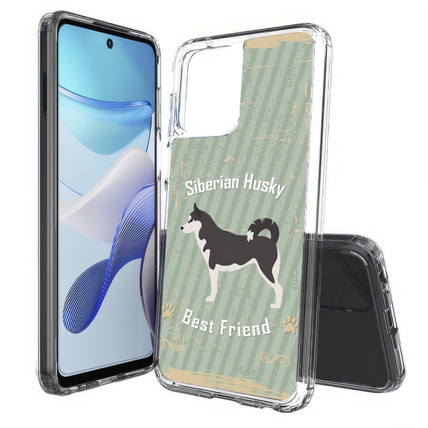 Husky Dog Print Slim Cover For Motorola Moto G (Power, Stylus, Play, 5G), Print in USA