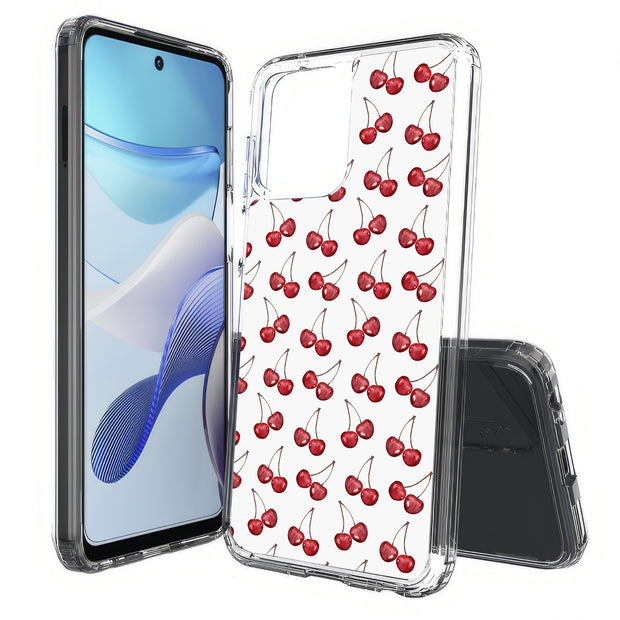 Cherries Print Slim Cover For Motorola Moto G (Power, Stylus, Play, 5G), Print in USA