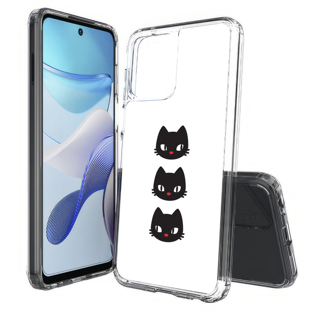 Black Cat Print Slim Cover For Motorola Moto G (Power, Stylus, Play, 5G), Print in USA