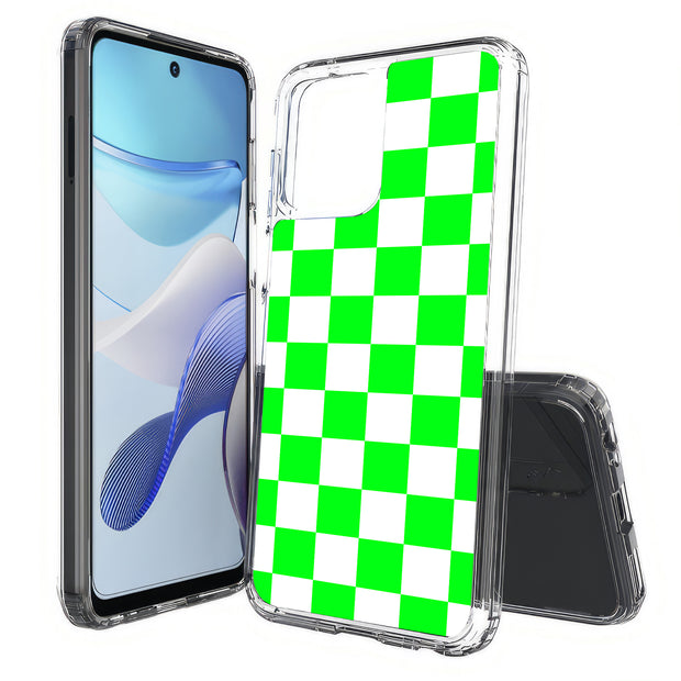 Bright Checker Print Slim Cover For Motorola Moto G (Power, Stylus, Play, 5G), Print in USA