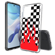 Checkers Flame Print Slim Cover For Motorola Moto G (Power, Stylus, Play, 5G), Print in USA