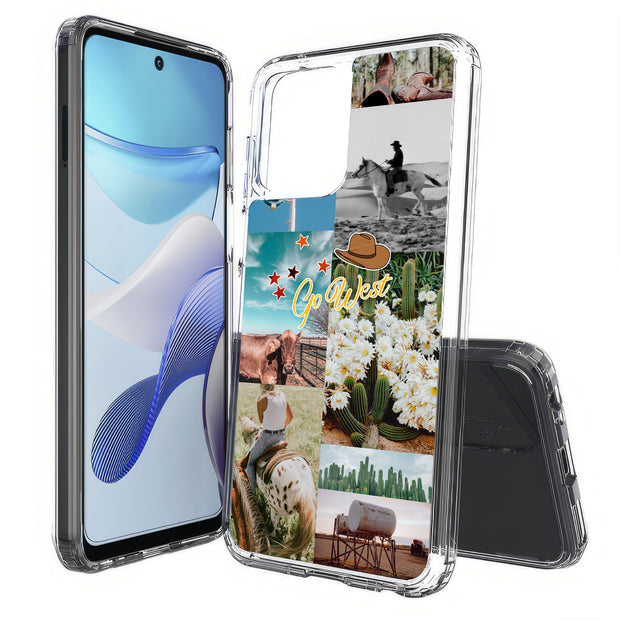 Go West Collage Print Slim Cover For Motorola Moto G (Power, Stylus, Play, 5G), Print in USA