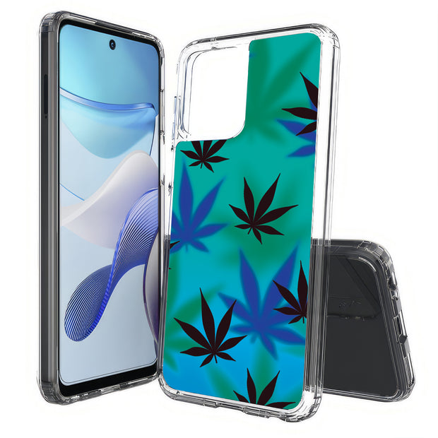 Marijuana Blue Print Slim Cover For Motorola Moto G (Power, Stylus, Play, 5G), Print in USA