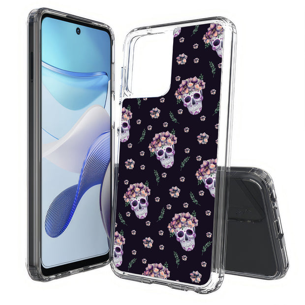 Skull Floral 1 Print Slim Cover For Motorola Moto G (Power, Stylus, Play, 5G), Print in USA