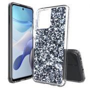 Silver Sparkles Print Slim Cover For Motorola Moto G (Power, Stylus, Play, 5G), Print in USA