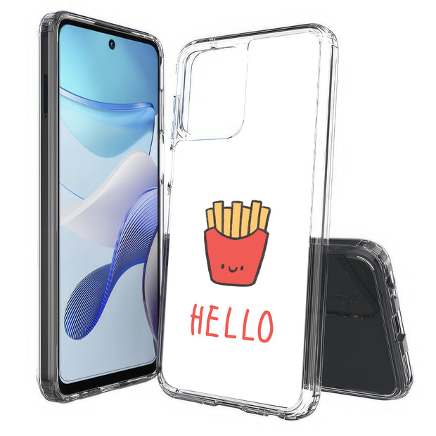 Hello Fries Print Slim Cover For Motorola Moto G (Power, Stylus, Play, 5G), Print in USA