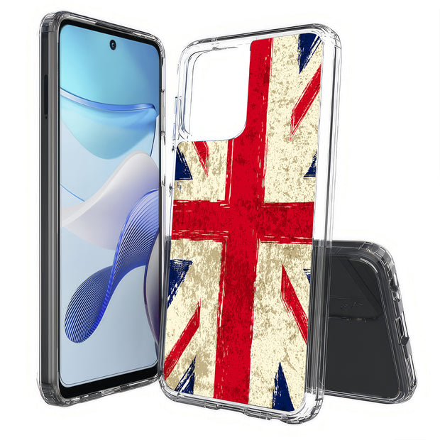 Old UK Flag Print Slim Cover For Motorola Moto G (Power, Stylus, Play, 5G), Print in USA
