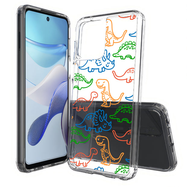 Dinosaur Cute 3 Print Slim Cover For Motorola Moto G (Power, Stylus, Play, 5G), Print in USA