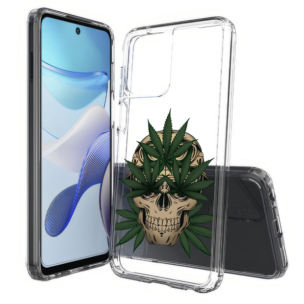 Marijuana Skull Print Slim Cover For Motorola Moto G (Power, Stylus, Play, 5G), Print in USA