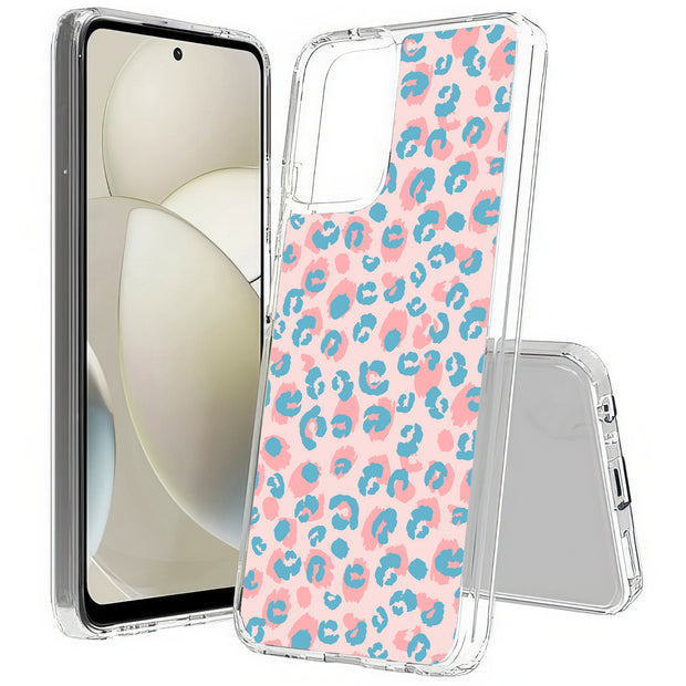 Pink Leopard Print Slim Cover For Motorola Moto G (Power, Stylus, Play, 5G), Print in USA