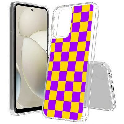 Yellow Checker Print Slim Cover For Motorola Moto G (Power, Stylus, Play, 5G), Print in USA