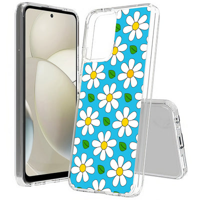 Daisy Pattern Print Slim Cover For Motorola Moto G (Power, Stylus, Play, 5G), Print in USA