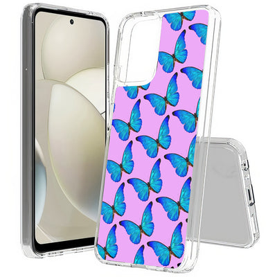 Blue Butterfly Print Slim Cover For Motorola Moto G (Power, Stylus, Play, 5G), Print in USA