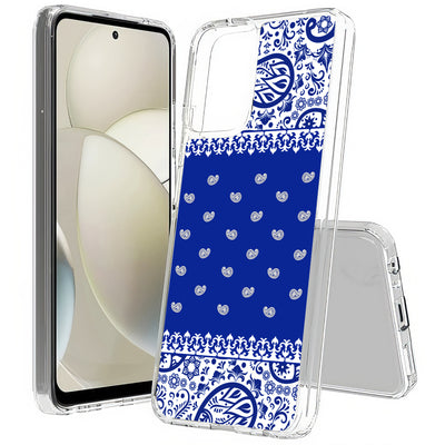 Paisley Blue Print Slim Cover For Motorola Moto G (Power, Stylus, Play, 5G), Print in USA