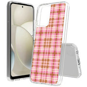 Plaid Grid Line Print Slim Cover For Motorola Moto G (Power, Stylus, Play, 5G), Print in USA