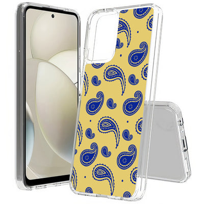 Paisley Yellow Print Slim Cover For Motorola Moto G (Power, Stylus, Play, 5G), Print in USA