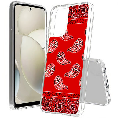 Red Bandana Print Slim Cover For Motorola Moto G (Power, Stylus, Play, 5G), Print in USA