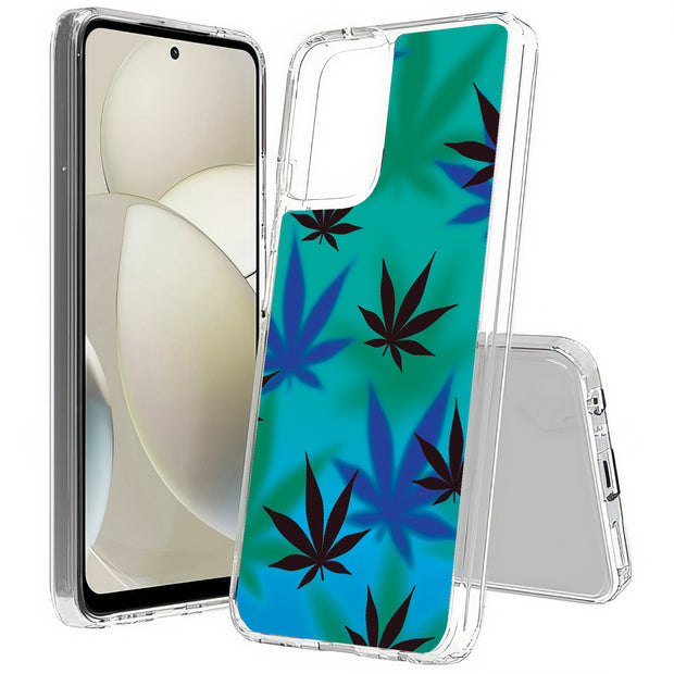 Marijuana Blue Print Slim Cover For Motorola Moto G (Power, Stylus, Play, 5G), Print in USA