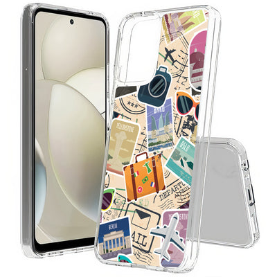 Travel Sticker Print Slim Cover For Motorola Moto G (Power, Stylus, Play, 5G), Print in USA