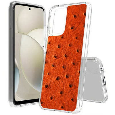 Orange Ostrich Print Slim Cover For Motorola Moto G (Power, Stylus, Play, 5G), Print in USA