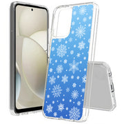 Blue Snowflakes Print Slim Cover For Motorola Moto G (Power, Stylus, Play, 5G), Print in USA