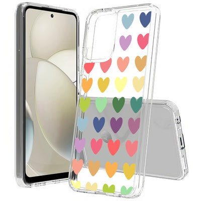 Colorful Hearts Print Slim Cover For Motorola Moto G (Power, Stylus, Play, 5G), Print in USA