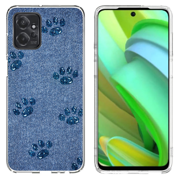 Paw Footprints Print Slim Cover For Motorola Moto G (Power, Stylus, Play, 5G), Print in USA