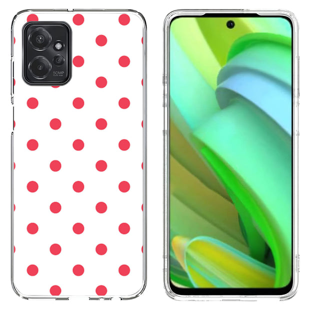 Dots White Print Slim Cover For Motorola Moto G (Power, Stylus, Play, 5G), Print in USA