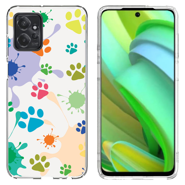 Paw Color  Print Slim Cover For Motorola Moto G (Power, Stylus, Play, 5G), Print in USA