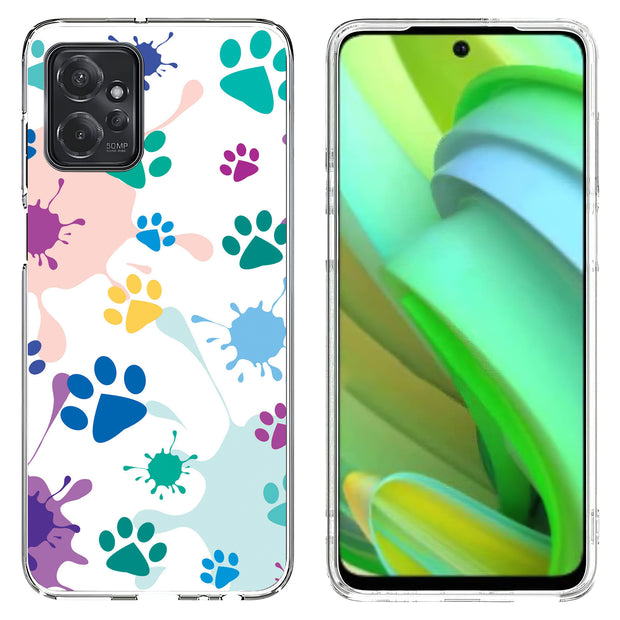 Paw Color 2 Print Slim Cover For Motorola Moto G (Power, Stylus, Play, 5G), Print in USA