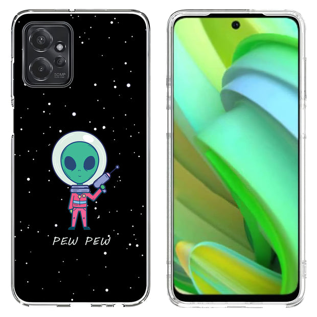 Pew Pew Alien Print Slim Cover For Motorola Moto G (Power, Stylus, Play, 5G), Print in USA