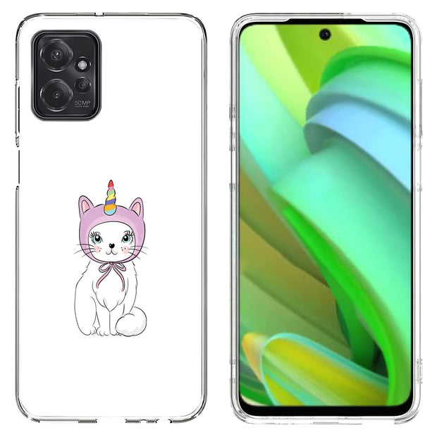 Unicorn Kitty Print Slim Cover For Motorola Moto G (Power, Stylus, Play, 5G), Print in USA