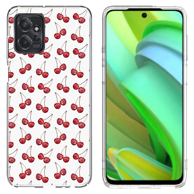 Cherries Print Slim Cover For Motorola Moto G (Power, Stylus, Play, 5G), Print in USA