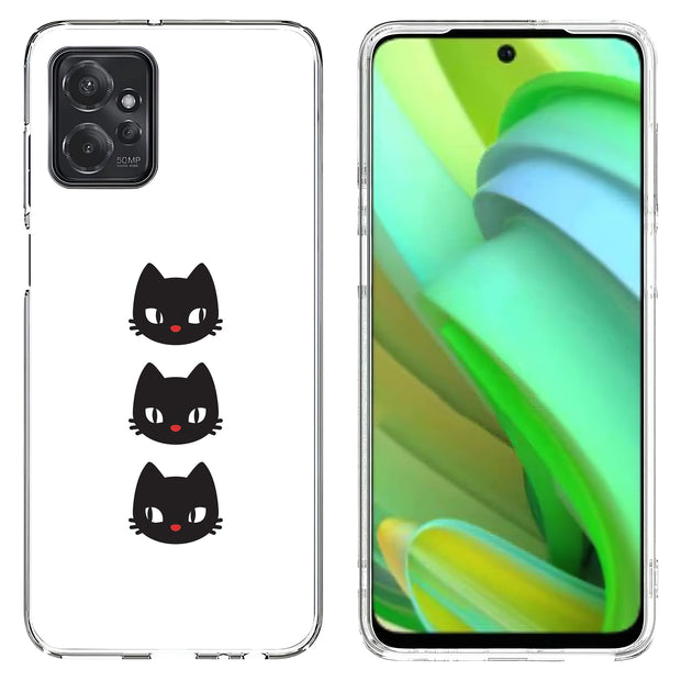 Black Cat Print Slim Cover For Motorola Moto G (Power, Stylus, Play, 5G), Print in USA