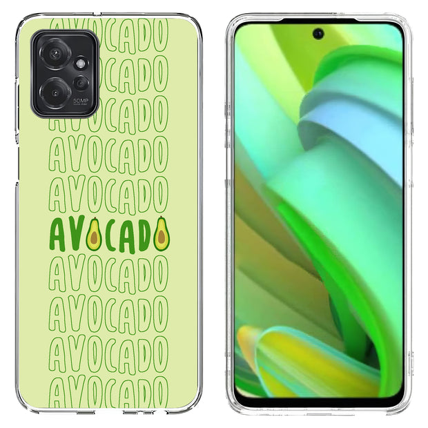 Avocado Text  Print Slim Cover For Motorola Moto G (Power, Stylus, Play, 5G), Print in USA