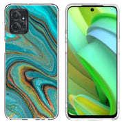 Gold Blu Marble Print Slim Cover For Motorola Moto G (Power, Stylus, Play, 5G), Print in USA