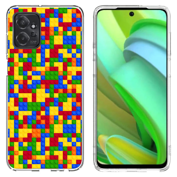 Building Block Print Slim Cover For Motorola Moto G (Power, Stylus, Play, 5G), Print in USA