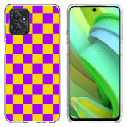 Yellow Checker Print Slim Cover For Motorola Moto G (Power, Stylus, Play, 5G), Print in USA