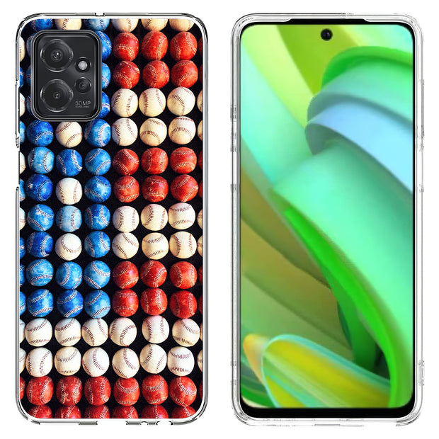 USA Baseball Print Slim Cover For Motorola Moto G (Power, Stylus, Play, 5G), Print in USA