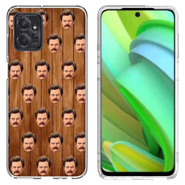 Ron Swanson Print Slim Cover For Motorola Moto G (Power, Stylus, Play, 5G), Print in USA