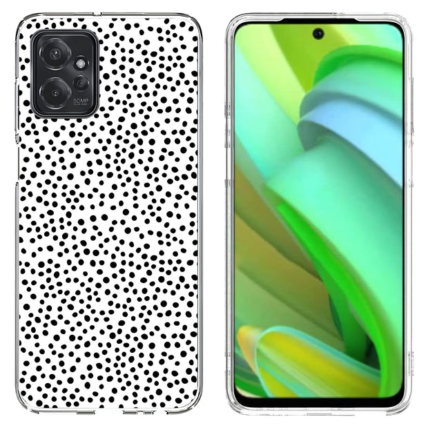 Polka Dot Blk2 Print Slim Cover For Motorola Moto G (Power, Stylus, Play, 5G), Print in USA