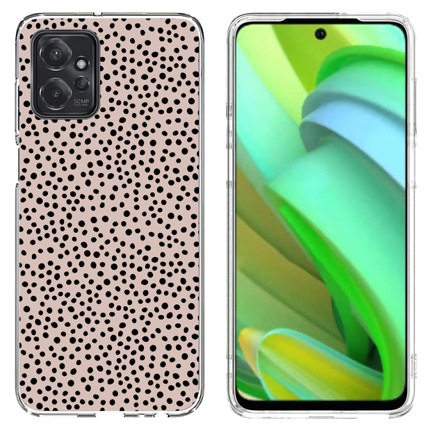 Polka Dots Brn Print Slim Cover For Motorola Moto G (Power, Stylus, Play, 5G), Print in USA