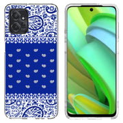 Paisley Blue Print Slim Cover For Motorola Moto G (Power, Stylus, Play, 5G), Print in USA